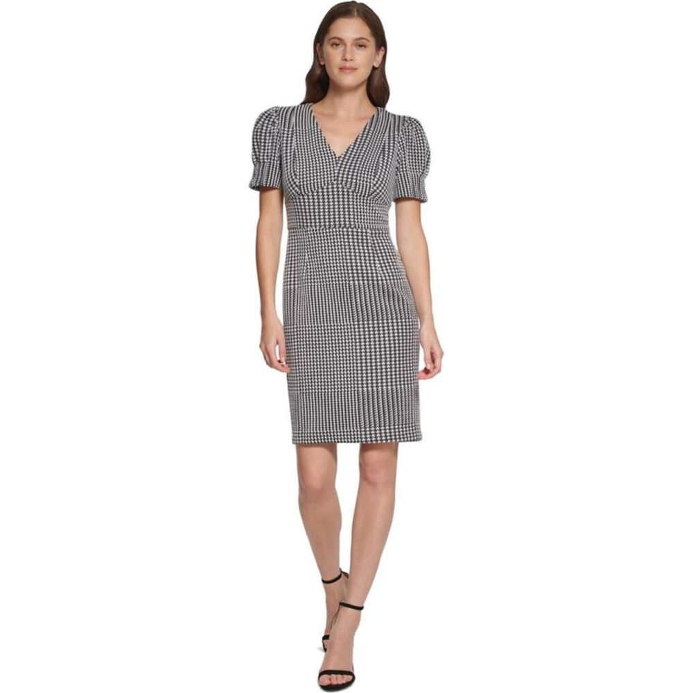 DKNY Womens Puff Sleeve Sheath Dress, NWT